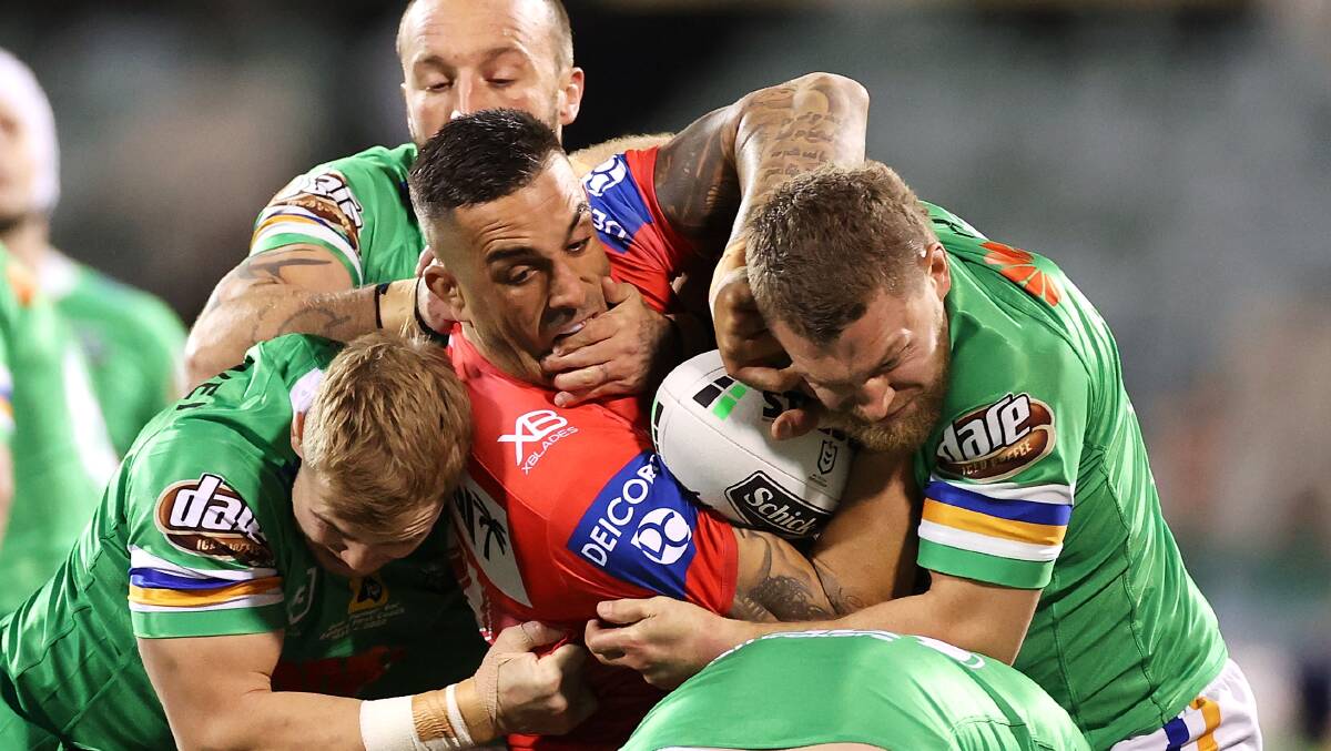 Paul Vaughan was a handful against the Raiders earlier this season. Picture: Getty Images.