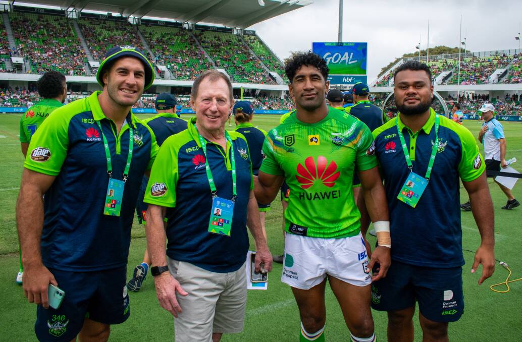 Peter Mulholland (second from left) with Michael Oldfield, Sia Soliola and Dunamis Lui. Picture: Supplied