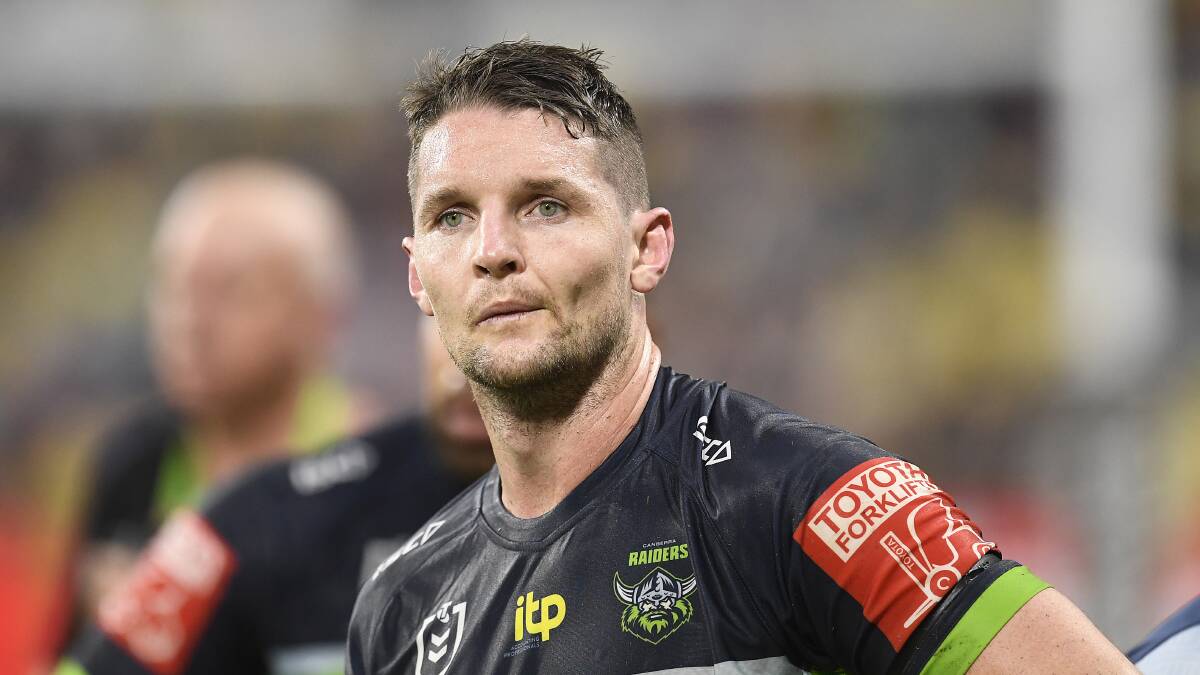 Raiders co-captain Jarrod Croker reflects on his side's third-straight after their defeat to the Cowboys. Picture: Getty