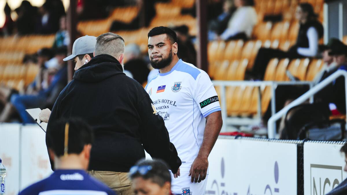 Brumbies signing Sefo Kautai played for the Queanbeyan Whites this year. Picture: Dion Georgopoulos