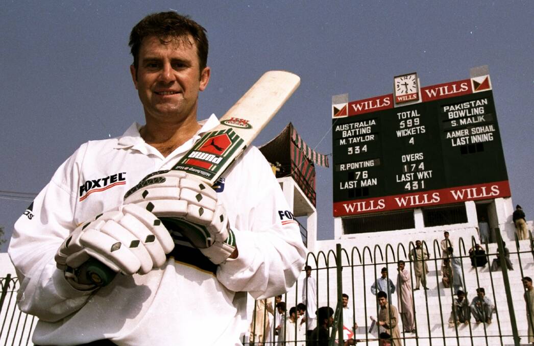 Former captain Mark Taylor made a triple hundred the last time Australia toured Pakistan. Picture: Ben Radford/Allsport via Getty Images