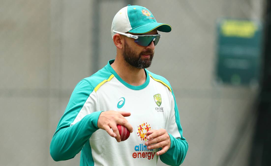Nathan Lyon preparing for the opening Ashes Test. Picture: Getty