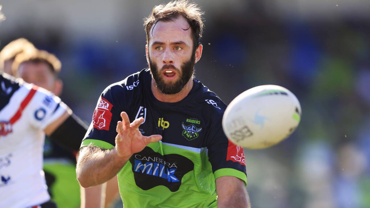 Matt Frawley will play his third NRL match in three years on Thursday. Picture: Getty