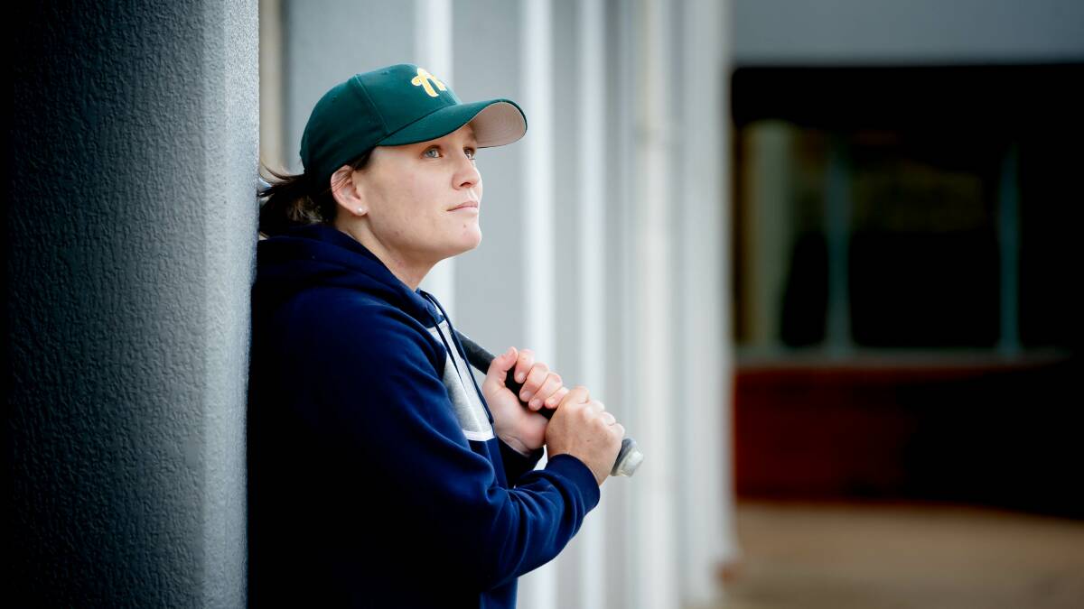 Clare Warwick and her softball teammates were the first Australian Olympians to land in Tokyo. Picture: Elesa Kurtz