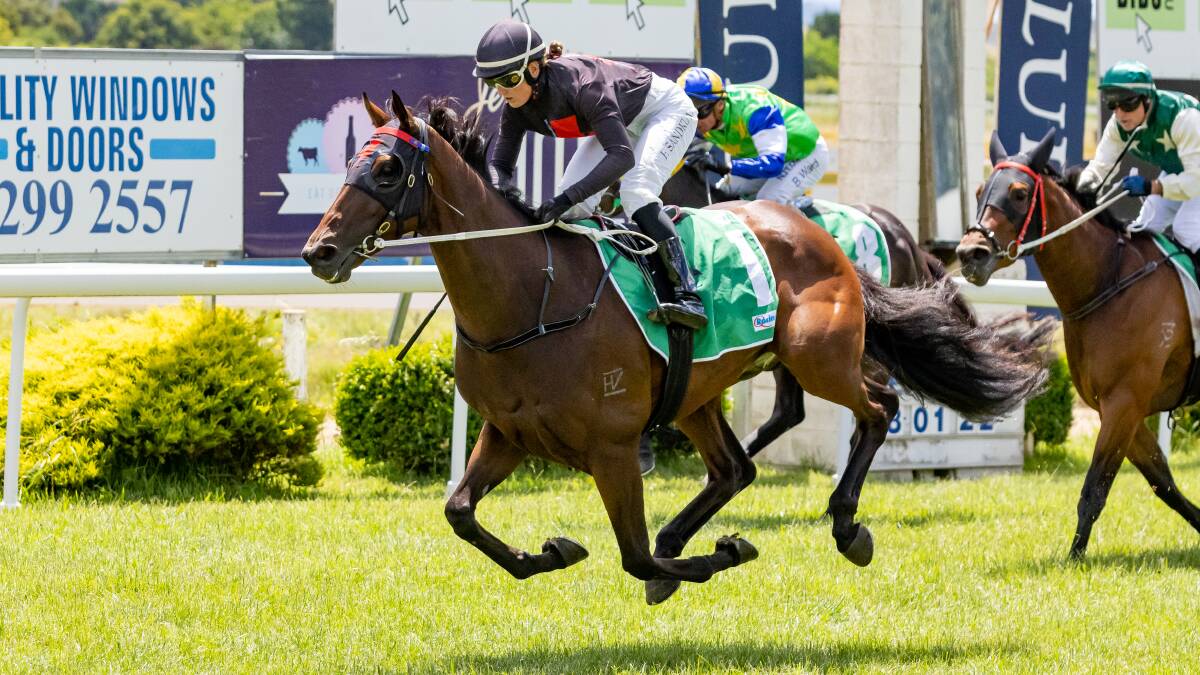 Apprentice Fiona Sandkuhl steered Albury galloper Tullaghan to a strong win at Queanbeyan on Saturday. Picture: Sitthixay Ditthavong