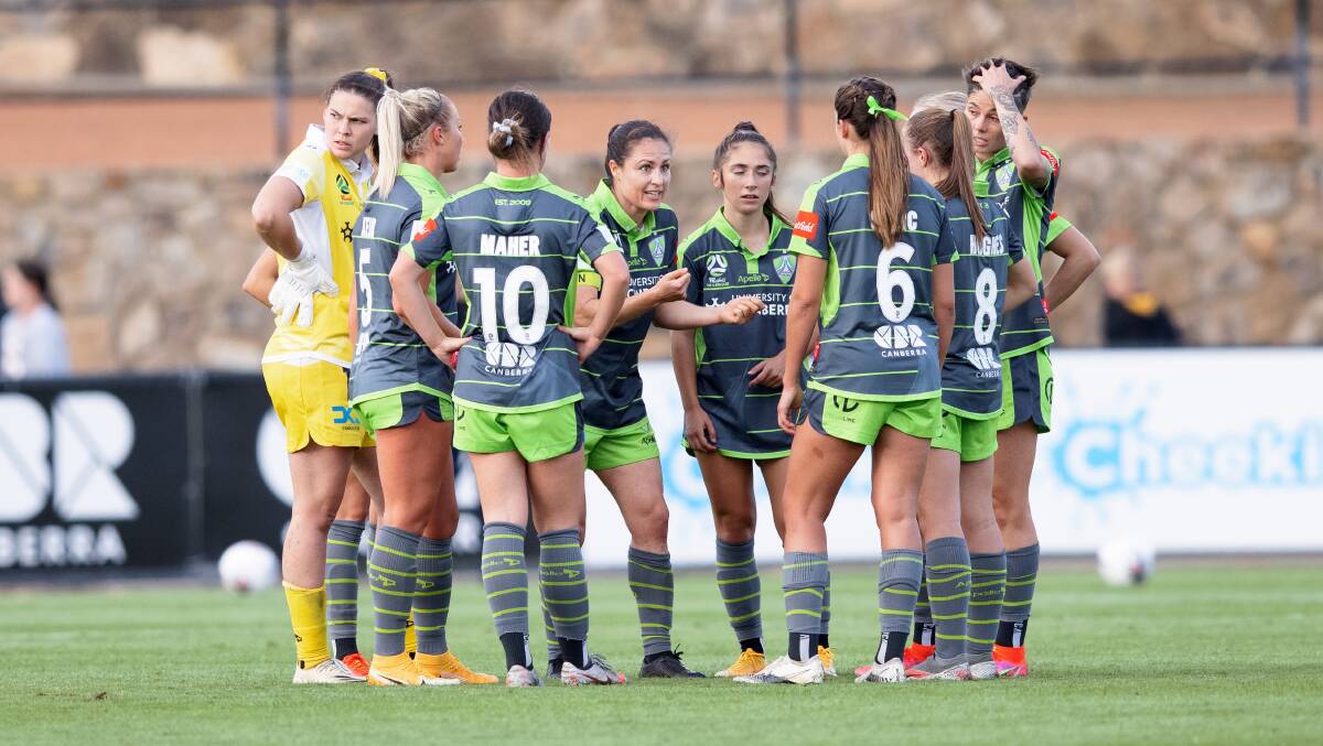 Canberra United lost to Sydney FC in Monday's W-League semi-final. Picture: Sitthixay Ditthavong