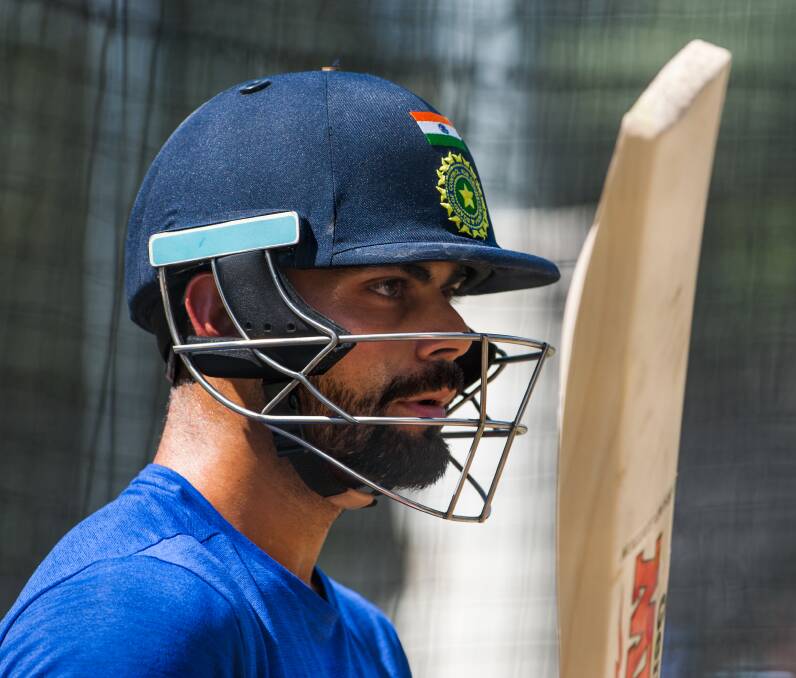 Virat Kohli is still set to play twice in Canberra this summer, before departing for the birth of his child. Picture: Elesa Kurtz.