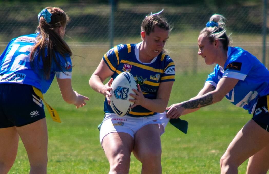 Jen Fahey in action for the Woden Rams. Picture: Supplied.
