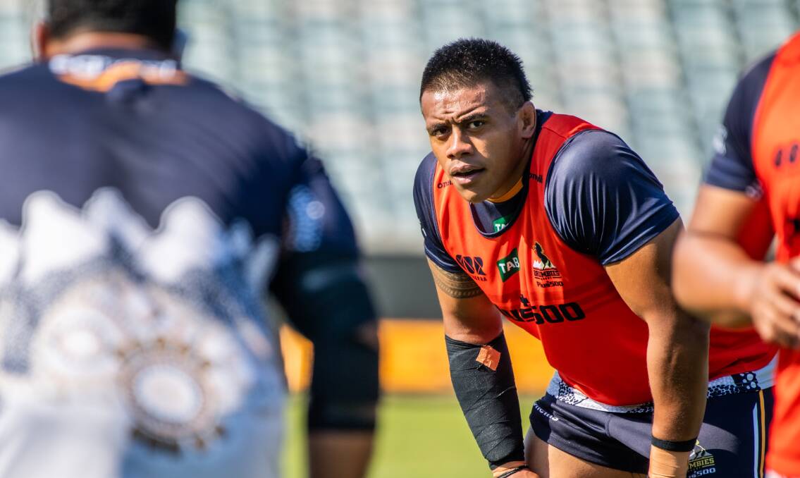 Brumbies skipper Allan Alaalatoa will play his 100th Super Rugby match on Saturday. Picture: Karleen Minney