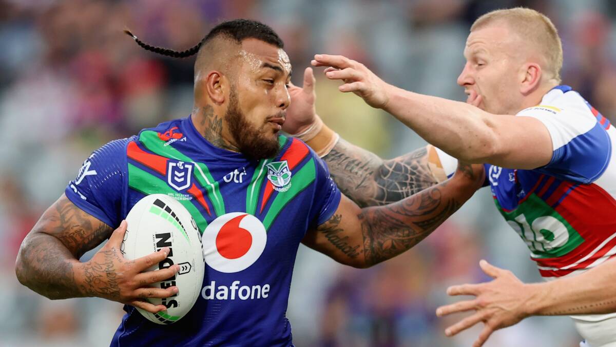 Addin Fonua-Blake will play his third game for the Warriors against the Raiders. Picture: Getty