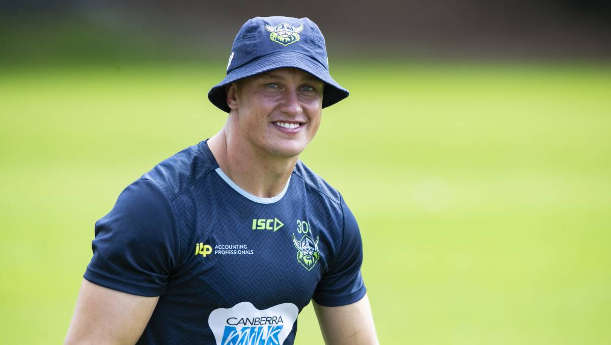 Jack Wighton rejoined his Raiders teammates on Wednesday morning. Picture: Keegan Carroll