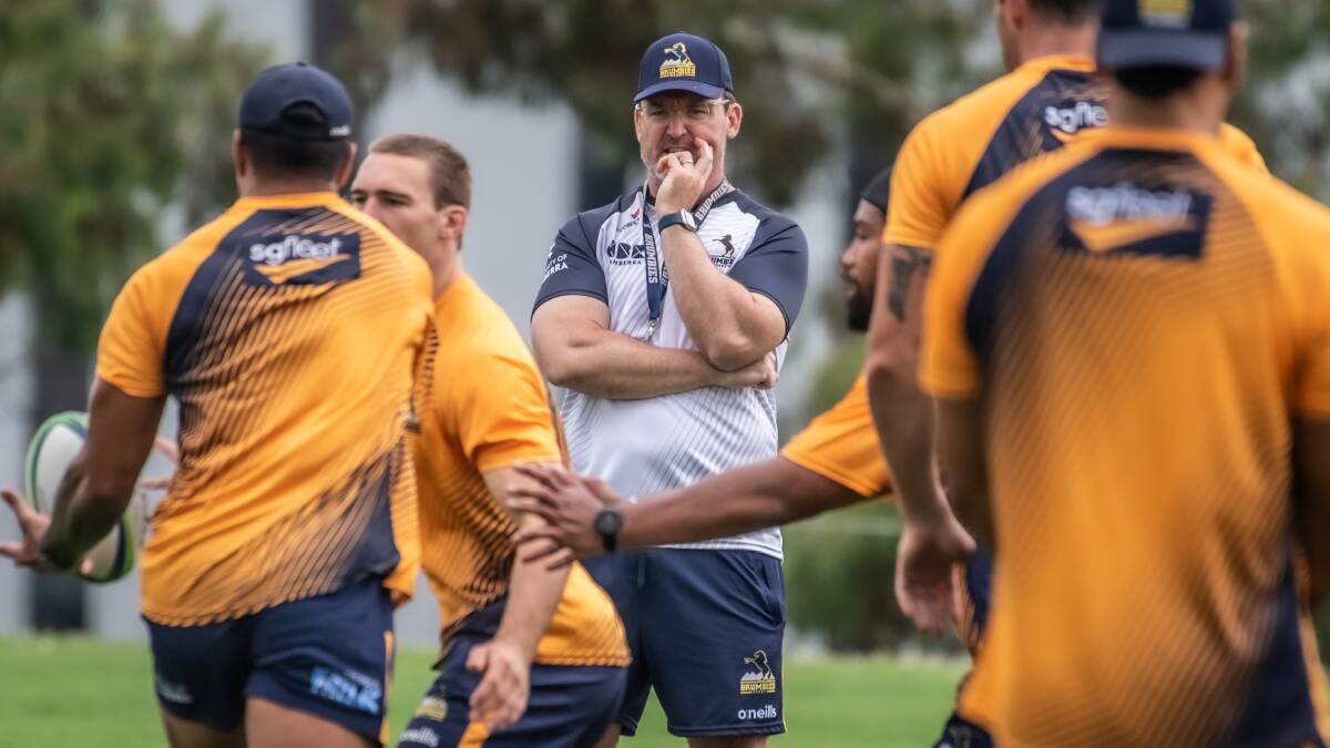 Brumbies coach Dan McKellar is hopeful the Super Rugby competition will remain bubble free this season. Picture: Karleen Minney