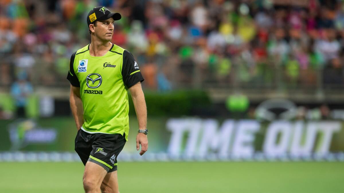 Shane Bond is in his third year as coach of the Sydney Thunder. Picture: Getty