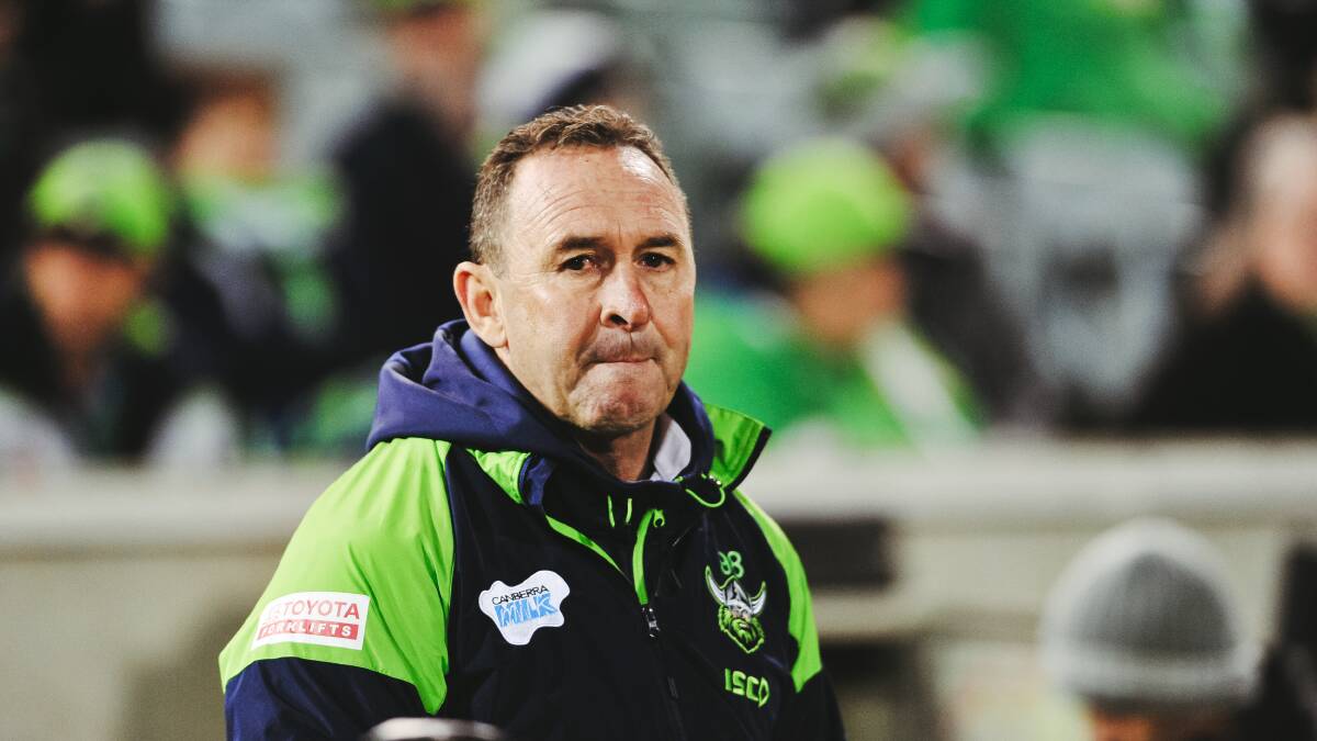 Ricky Stuart's Raiders have endured four straight losses for the first time since 2018. Picture: Dion Georgopoulos
