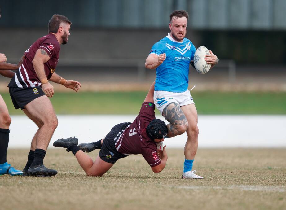 Classy back rower Josh Baker set up in a try in the Blues' narrow win over the Kangaroos on Saturday. Picture: Sitthixay Ditthavong