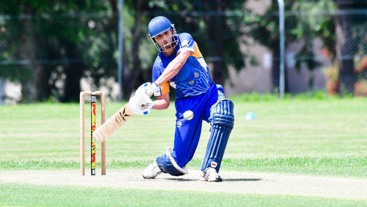 ANU's Ujjwal Devliyal late cameo of 26 not out wasn't enough for victory against Western Creek Molonglo on Saturday. Picture: Elesa Kurtz