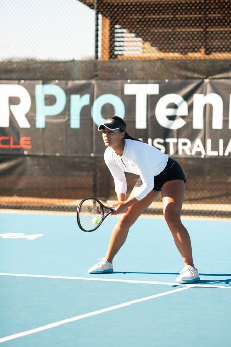 Former Canberra junior Annerly Poulos will contest the UTR tournament in the capital this week. Picture: Anastasia Kachalkova