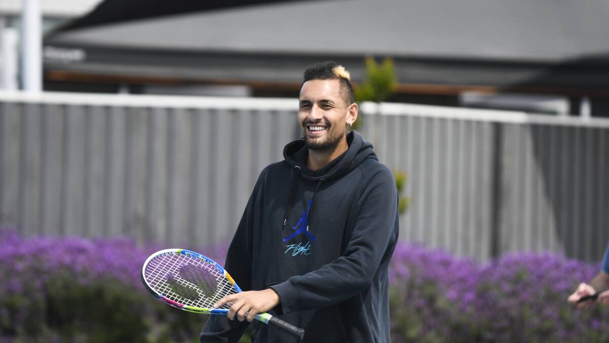 Nick Kyrgios has been back in Canberra since March. Picture: Dion Georgopoulos.