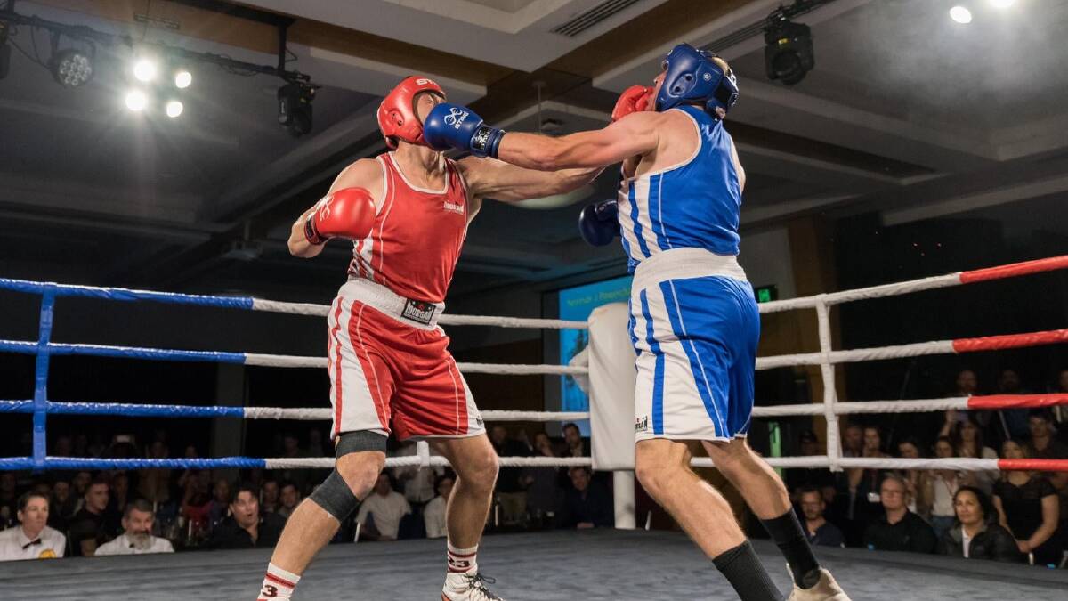 Ben Alexander and Terry Campese stepped in the ring for charity last week. Picture: Supplied