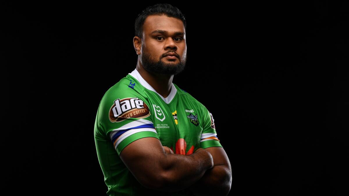 Raiders prop Dunamis Lui will play his 150th NRL game this weekend. Picture: NRL Images