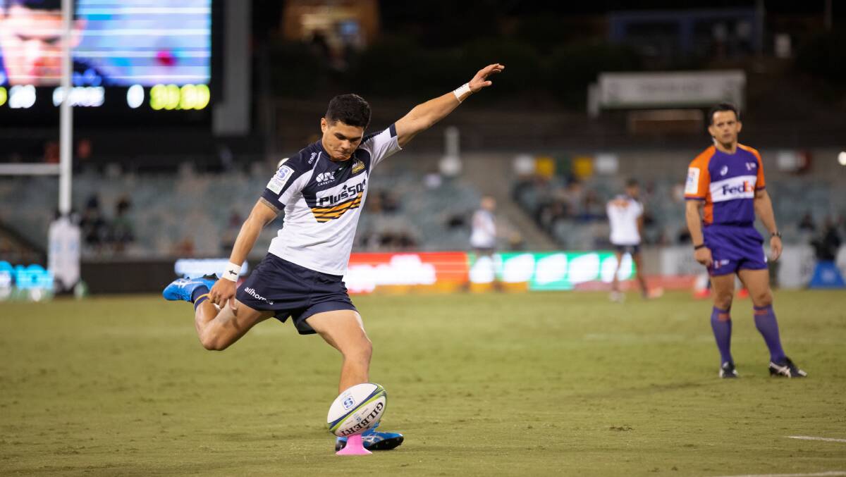 Brumbies star Noah Lolesio. Picture: Sitthixay Ditthavong