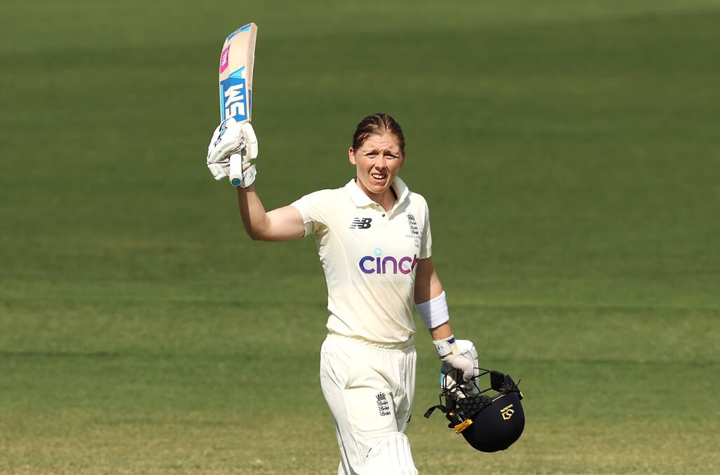 Heather Knight's magnificent hundred meant England avoided the follow on on Friday. Picture: Getty