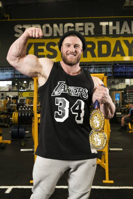 Canberra's Brad Dwight has recently turned into a bodybuilding professional. Picture: Keegan Carroll