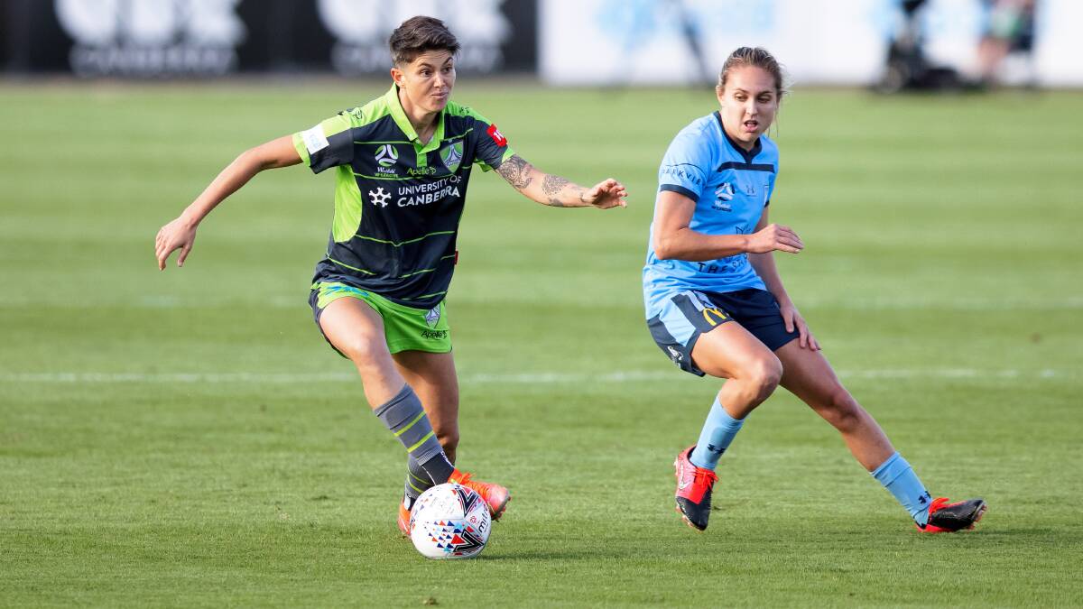 Canberra United star Michelle Heyman has joined Gungahlin United. Picture: Sitthixay Ditthavong
