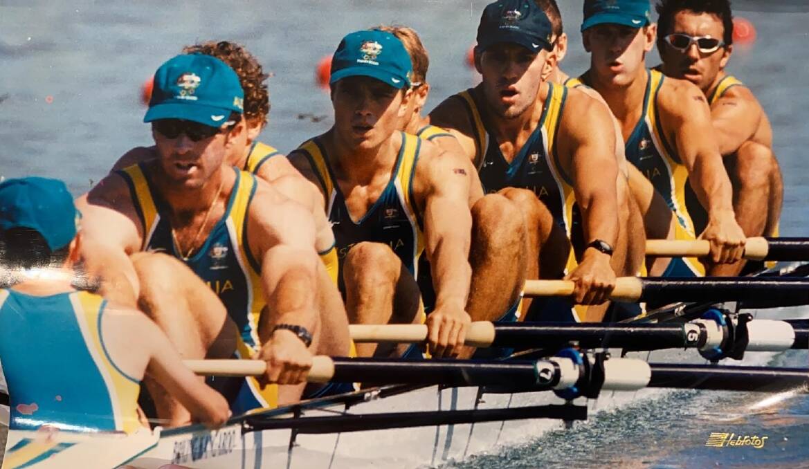 Jaime Fernandez rowing at his home Olympics in 2000. Picture: Supplied