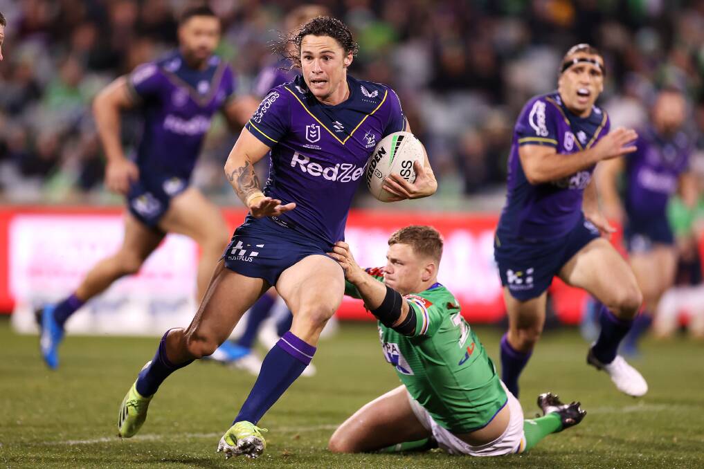 The Raiders have missed out on signing Melbourne Storm young gun Nicho Hynes. Picture: Getty