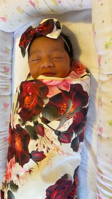 Siliva Havili's second daughter Elliora was born on Tuesday morning. Picture: Supplied