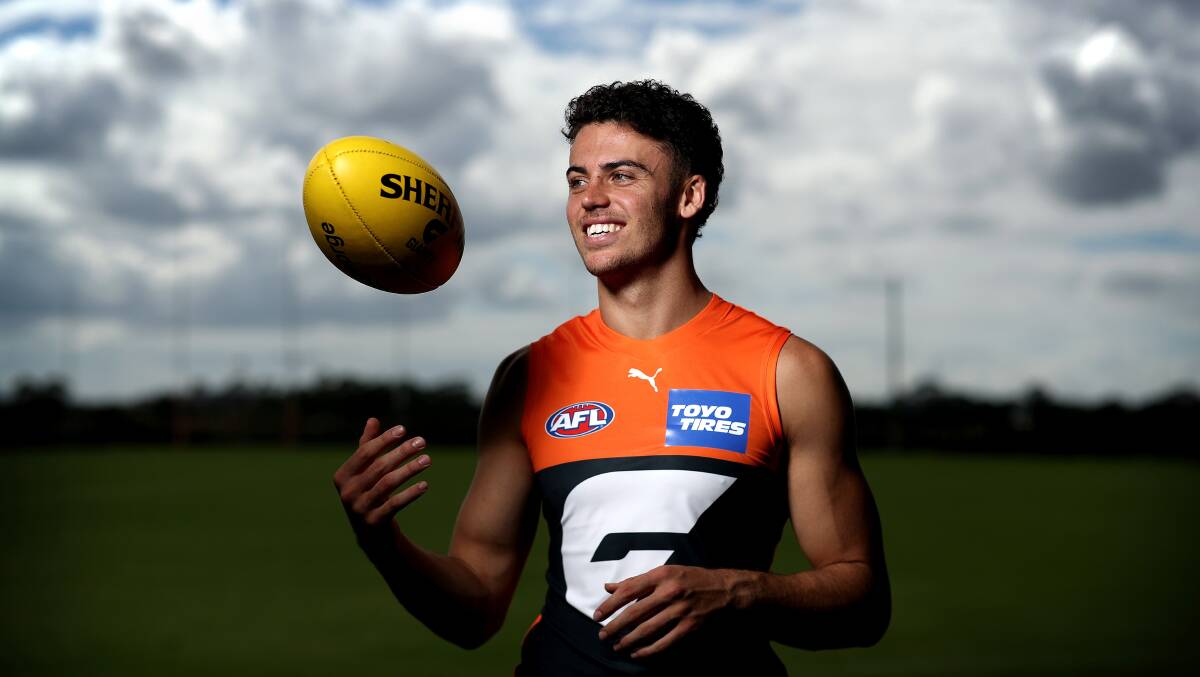 Giants youngster Jake Riccardi has quickly become one of the most promising key forwards in the AFL. Picture: Phil Hillyard