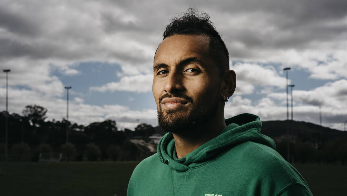 Nick Kyrgios has been in Canberra since March. Picture: Dion Georgopoulos