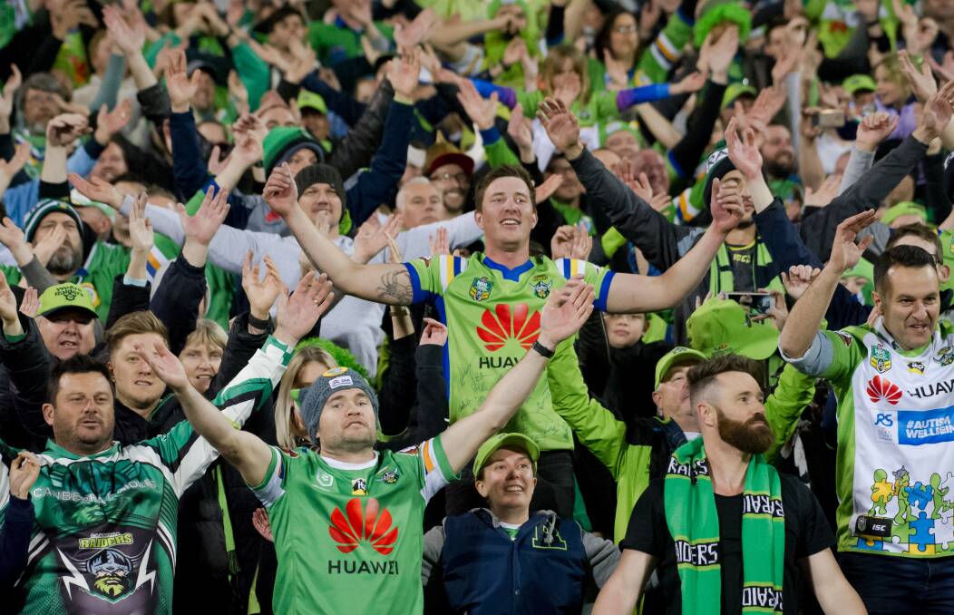The Viking Clap will be back in full force in 2022 with 11 regular season home games scheduled for Canberra Stadium. Picture: Elesa Kurtz