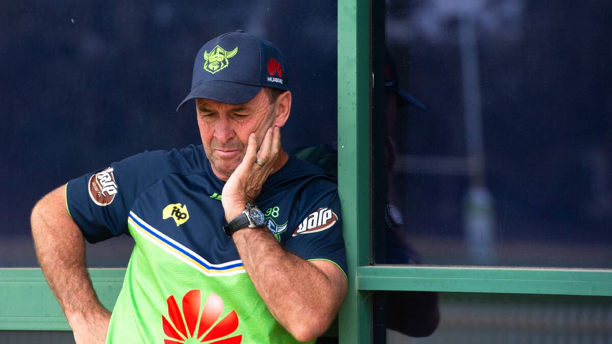Ricky Stuart has been handed a suspended $10,000 fine by the NRL. Picture: Elesa Kurtz.