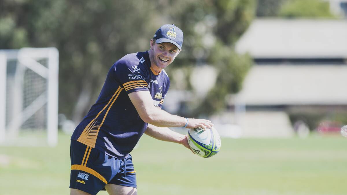 Ryan Lonergan is keen to lock down a regular spot at scrumhalf for the Brumbies next season. Picture: Dion Georgopoulos.