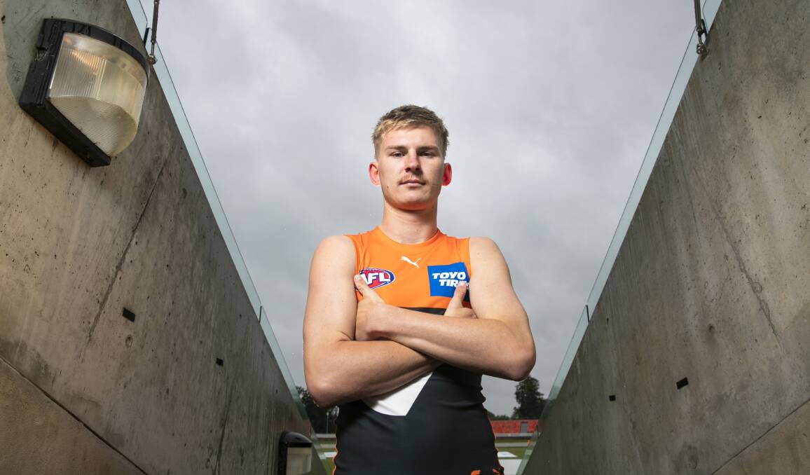 Queanbeyan junior Josh Fahey was drafted to the Giants last month. GWS will play four AFL matches at Manuka Oval in 2022. Picture: Keegan Carroll