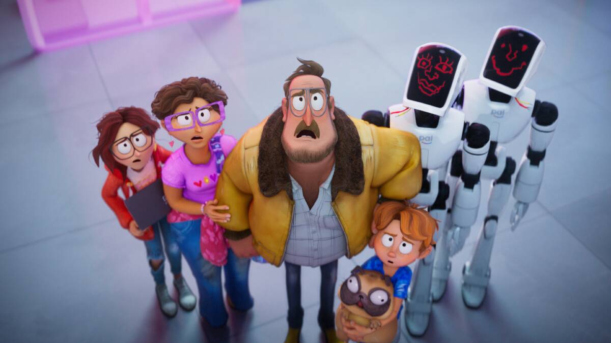 The Mitchells vs The Machines sees the very ordinary Mitchell family unite against menacing robots. Picture: Netflix