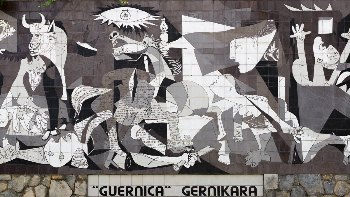 A version of Picasso's Guernica on a tiled wall in Gernika. Picture: Shutterstock 