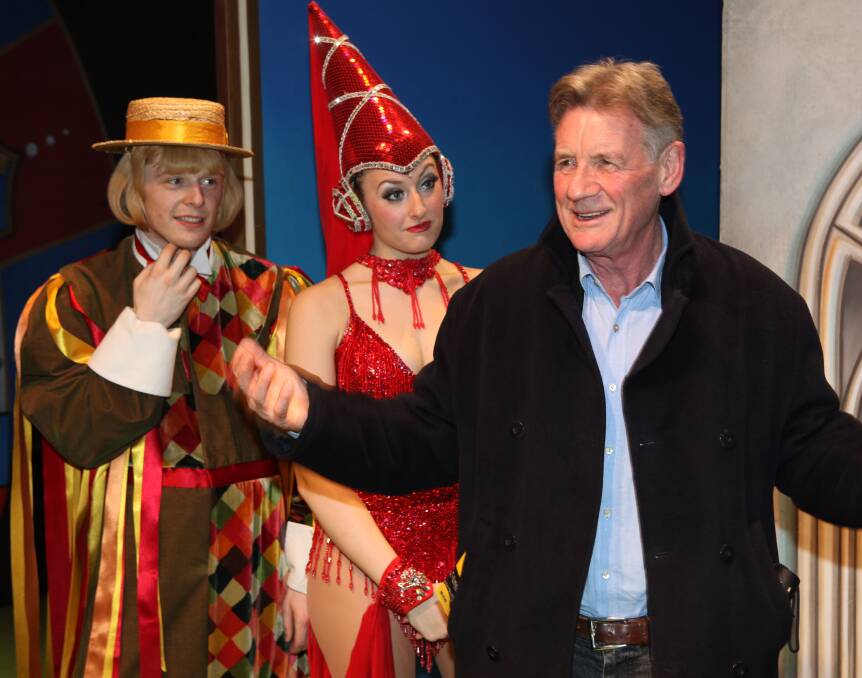 Original Python Michael Palin visits the West End production of Spamalot. Picture: Getty Images