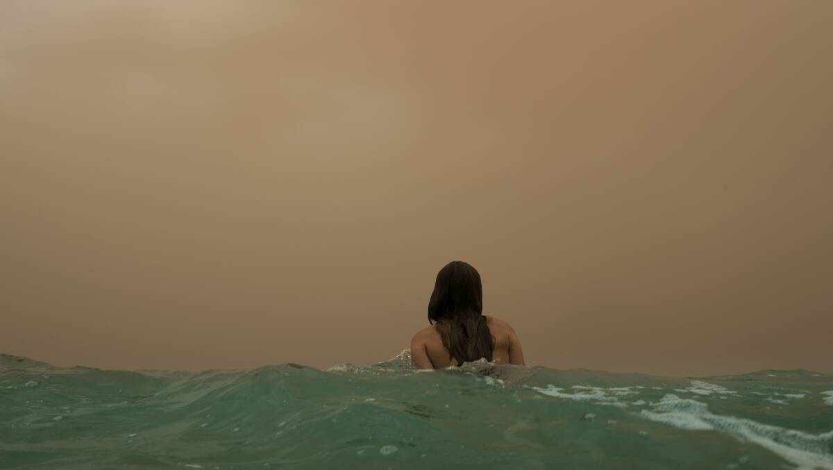 Scarborough Beach, Dust Storm, 2020, by Stephen Dupont.
