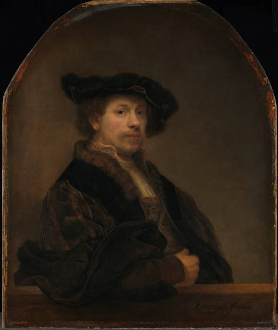Far left: Rembrandt, Self Portrait at the Age of 34, 1640.