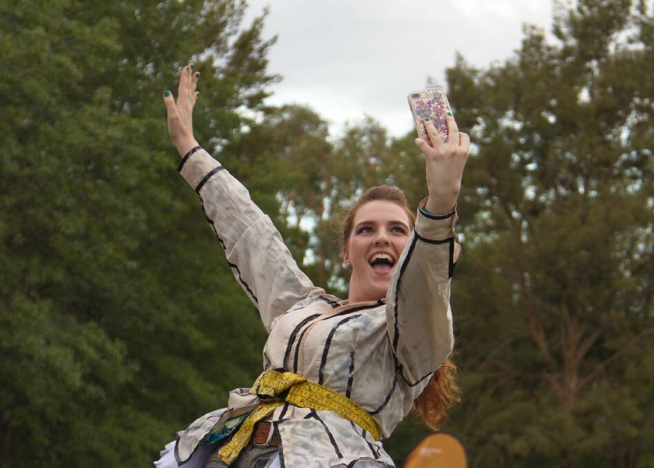 Perfect lakeside entertainment, a performer in Lakespeare's A Midsummer Night's Dream. Picture: Kirsty Young