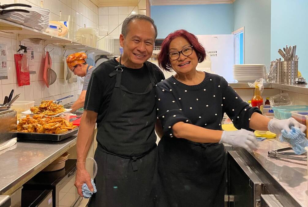 Som and Kim Nguyen on the last night of service at Griffith Vietnamese. Picture supplied