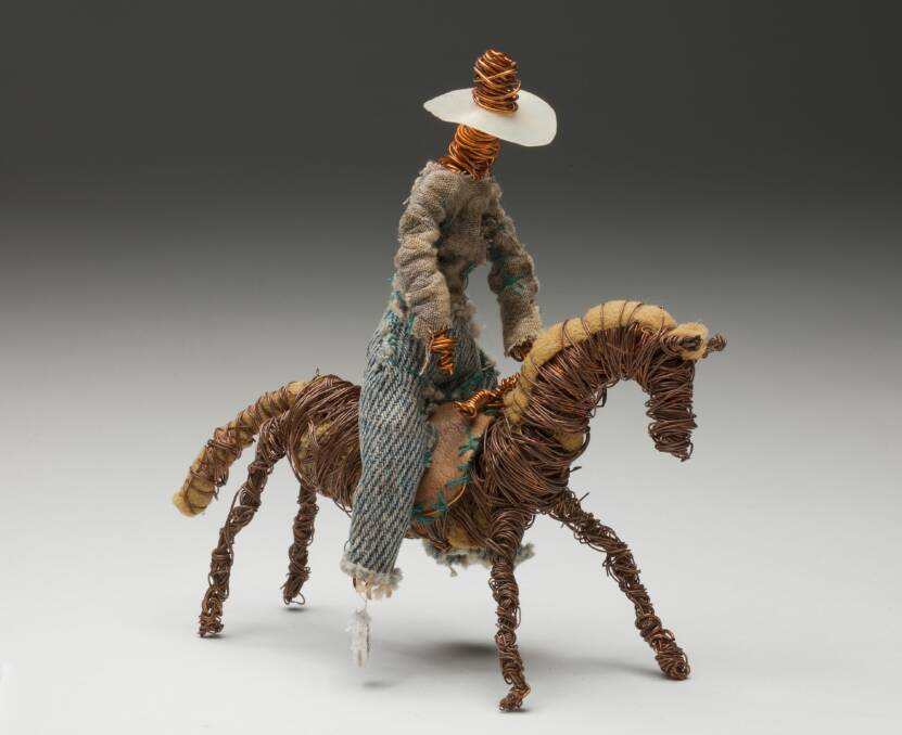 One of the wire and cloth horses made by Indigenous children between 1997 to 1999, inspired by working life on outback cattle stations. Picture: Supplied