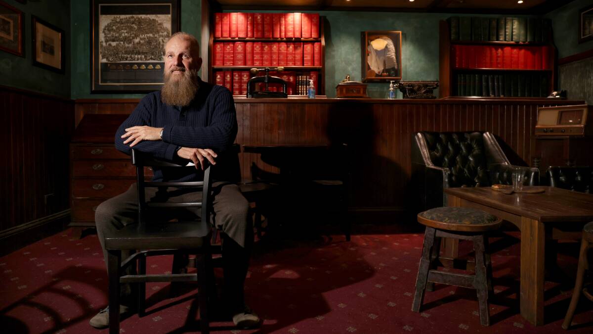 Peter Barclay in the snug behind the bar of King O'Malley's. Picture by James Croucher