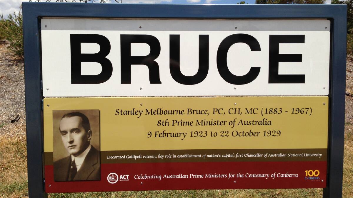An example of the special signage accorded to suburbs named for prime ministers. Picture supplied