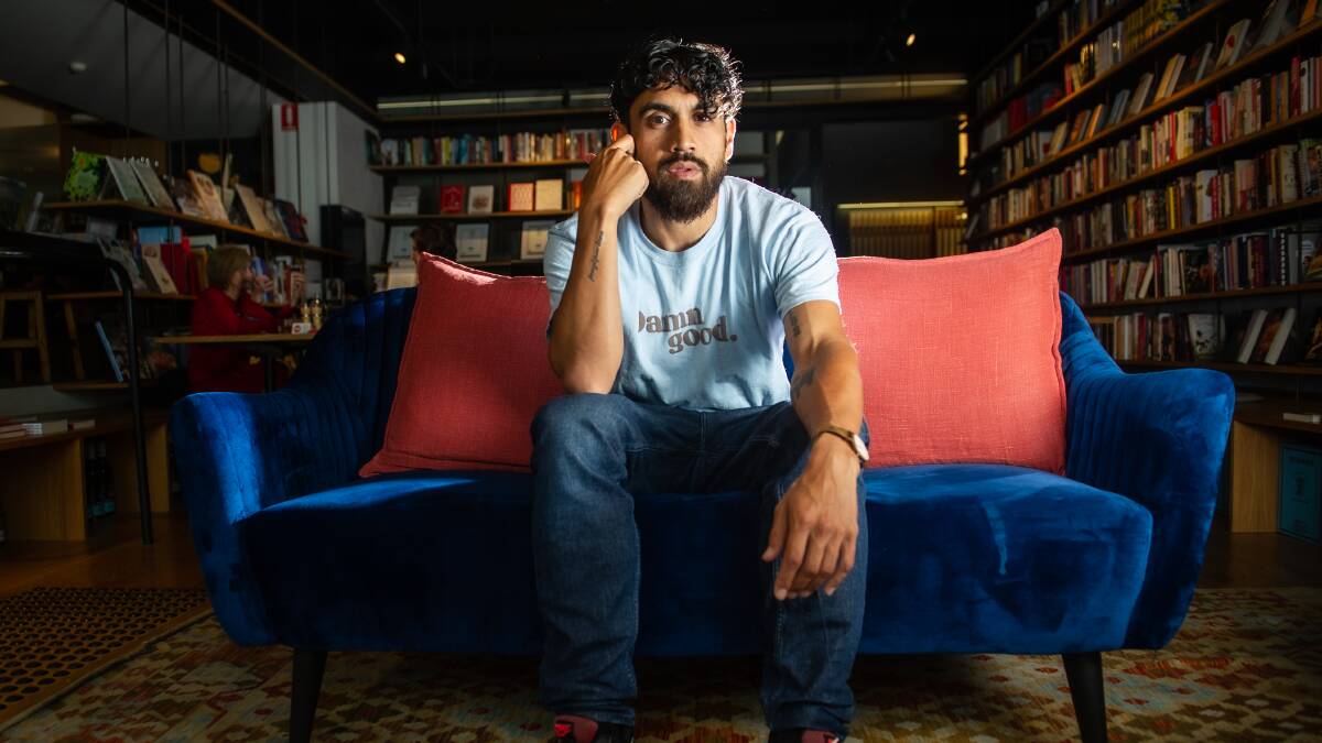 Canberra writer, rapper and artist Omar Musa has a new collection of words and print connecting him to his Borneo heritage. Picture: Karleen Minney