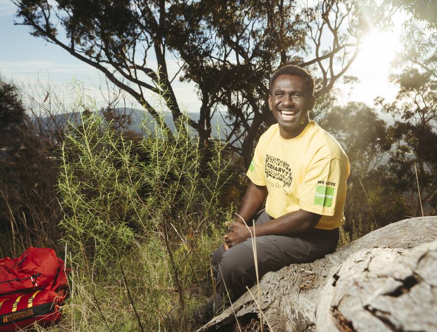 Joash Taufa'ahau is getting ready to raise money for OzHarvest's Hike for Hunger campaign. Picture: Dion Georgopoulos