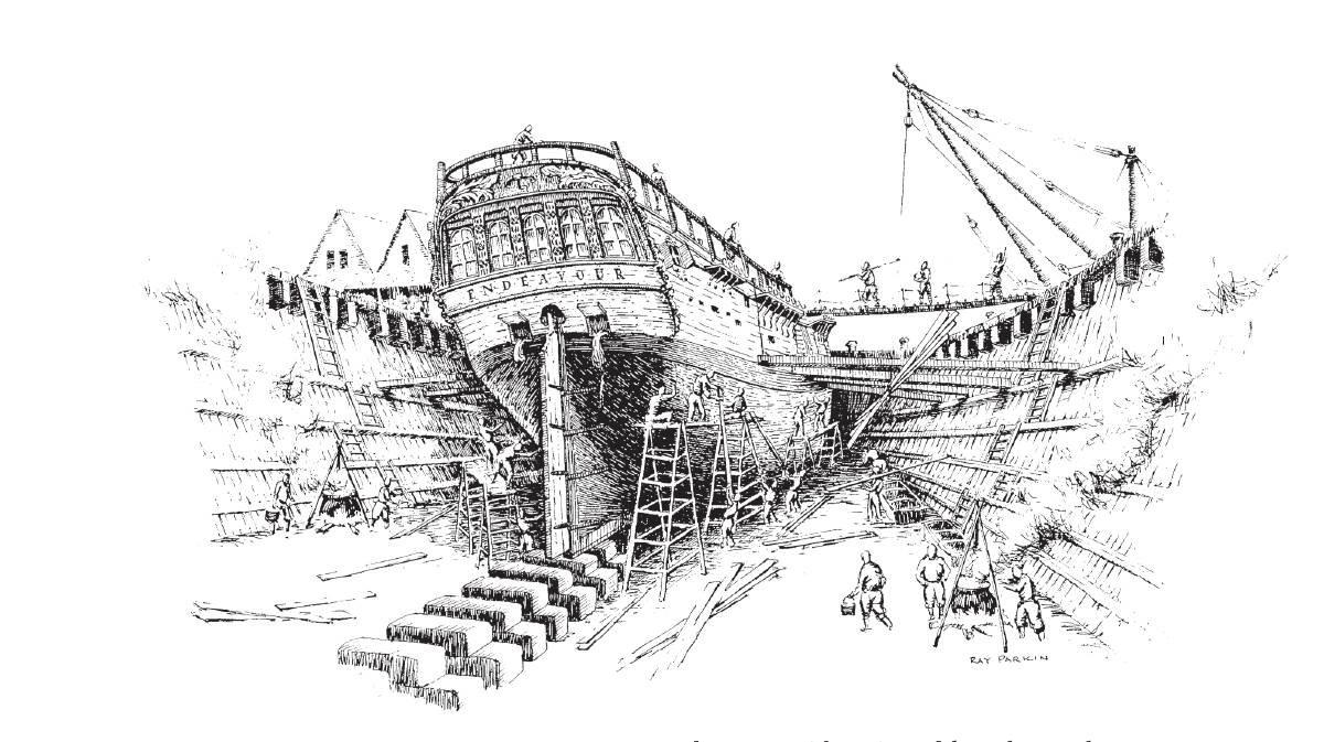 An illustration from HM Bark Endeavour. 